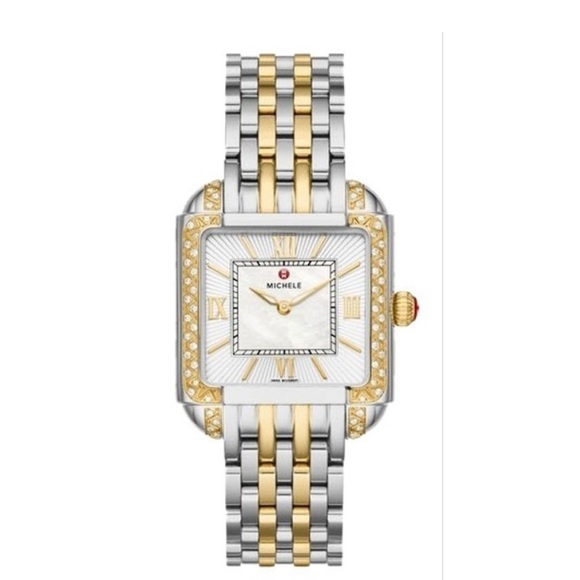 Michele Accessories - Two-Tone Stainless Steel & Diamond Bracelet Watch